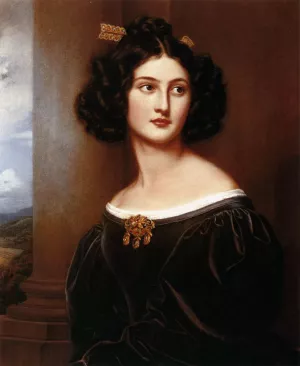 Nanette Heine, nee Kaula by Joseph Karl Stieler - Oil Painting Reproduction