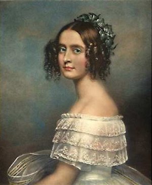 Portrait of Alexandra Amalia Prinzessin von Bayern by Joseph Karl Stieler Oil Painting