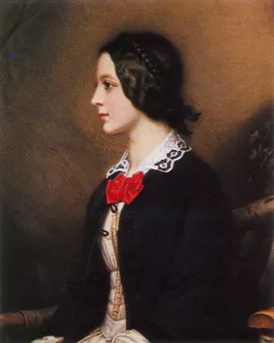 Portrait of Marie Dietsch by Joseph Karl Stieler Oil Painting