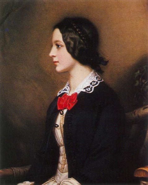 Portrait of Marie Dietsch by Joseph Karl Stieler - Hand-Painted Oil Painting Reproduction