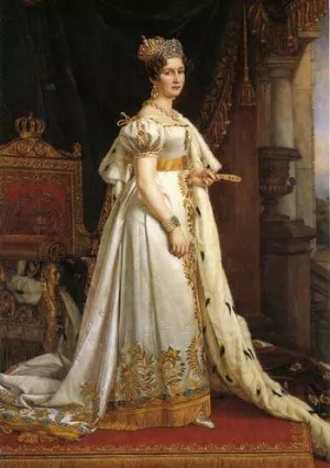 Portrait of Therese, Queen of Bavaria by Joseph Karl Stieler Oil Painting