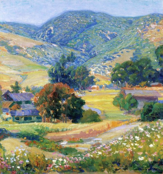 The Jeweled Hills by Joseph Kleitsch - Hand-Painted Oil Painting Reproduction