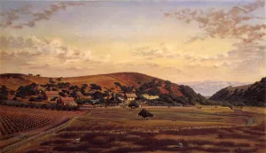 Ralston Hall and its Grounds, San Mateo County by Joseph Lee - Oil Painting Reproduction