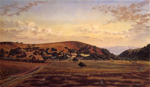 Main Product Photo of Ralston Hall and its Grounds, San Mateo County Painting by Joseph Lee