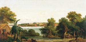 View of Sao Luis do Maranhao by Joseph Leon Righini Oil Painting
