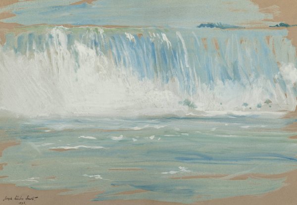 Study of Niagara Falls  by Joseph Lindon Smith - Hand-Painted Oil Painting Reproduction