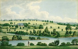 Residence of John Macarthur Esq near Parramatta N.S.W. by Joseph Lycett Oil Painting