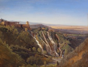 Landscape Near Tivoli. Study by Joseph Magnus Stack Oil Painting