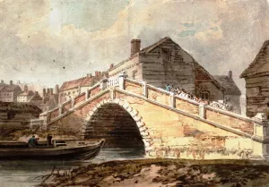 A Bridge at Lewes, Sussex by Joseph Mallord William Turner - Oil Painting Reproduction