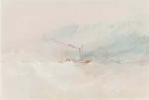 A Packet Boat off Dover Oil painting by Joseph Mallord William Turner