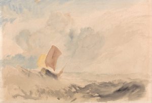 A Sea Piece, A Rough Sea with a Fishing Boat by Joseph Mallord William Turner Oil Painting