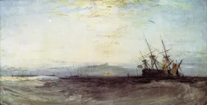 A Ship Aground painting by Joseph Mallord William Turner