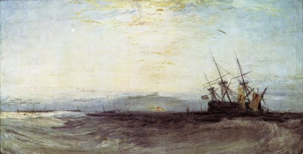 Main Product Photo of A Ship Aground Painting by Joseph Mallord William Turner