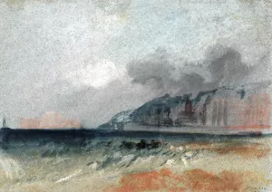 A View Downstream Towards Le Havre from Near Quillebeuf by Joseph Mallord William Turner Oil Painting