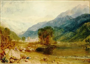 A View from the Castle of St-Michael, Bonneville, Savoy Oil painting by Joseph Mallord William Turner