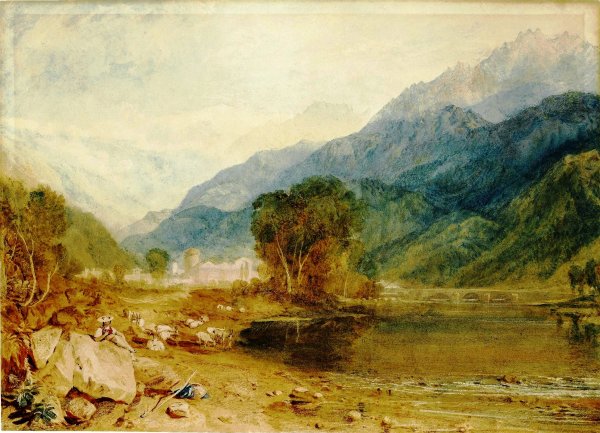 A View from the Castle of St-Michael, Bonneville, Savoy by Joseph Mallord William Turner - Hand-Painted Oil Painting Reproduction