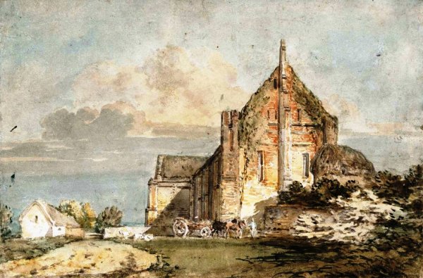 Abbotsbury, Dorset, the Granary by Joseph Mallord William Turner - Hand-Painted Oil Painting Reproduction