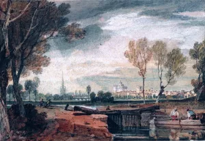 Abingdon from the Thames Navigation by Joseph Mallord William Turner - Oil Painting Reproduction