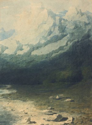 An Alpine Landscape by Joseph Mallord William Turner Oil Painting