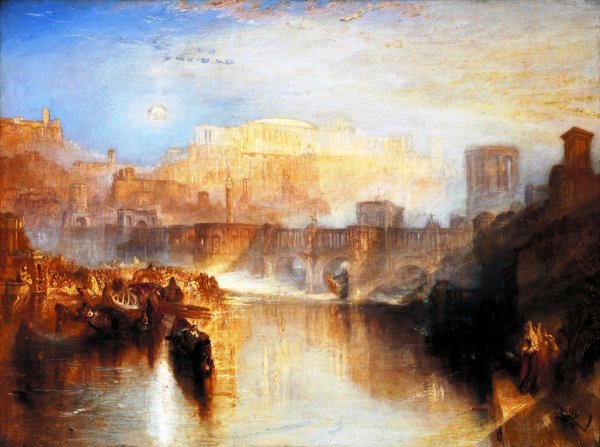 Ancient Rome; Agrippina Landing with the Ashes of Germanicus by Joseph Mallord William Turner - Hand-Painted Oil Painting Reproduction