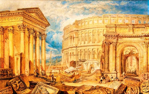 Antiquities of Pola by Joseph Mallord William Turner - Hand-Painted Oil Painting Reproduction