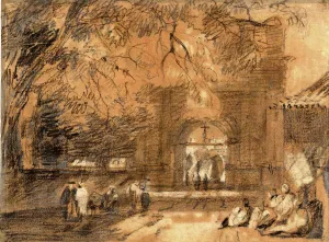 Aosta, The Arch of Augustus From the Via Sant' Anselmo painting by Joseph Mallord William Turner
