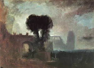 Archway with Trees by the Sea by Joseph Mallord William Turner Oil Painting