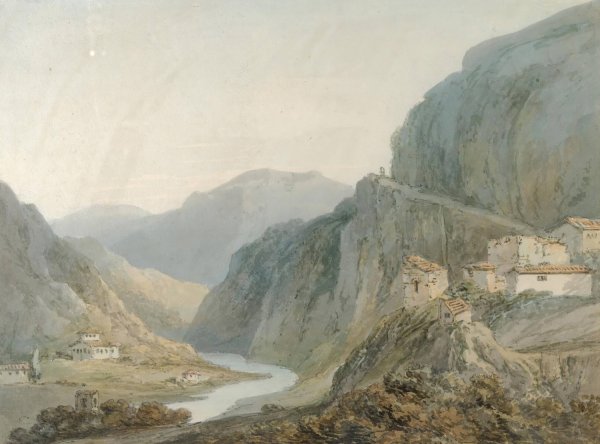 Ascent To The Cascade Of Terni by Joseph Mallord William Turner - Hand-Painted Oil Painting Reproduction