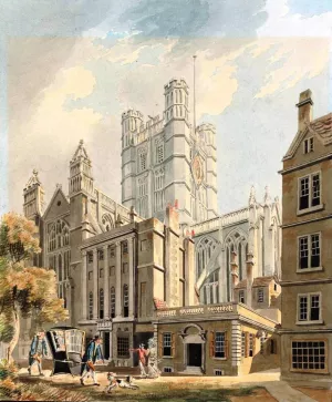 Bath Abbey from the North-East by Joseph Mallord William Turner - Oil Painting Reproduction