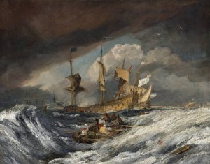 Boats Carrying Out Anchors to the Dutch Men of War by Joseph Mallord William Turner Oil Painting