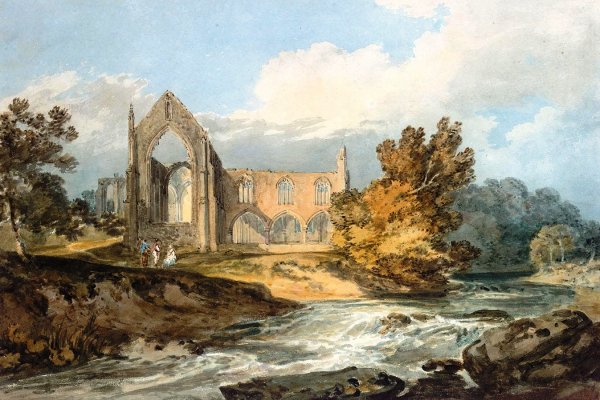 Bolton Abbey, Yorkshire by Joseph Mallord William Turner - Hand-Painted Oil Painting Reproduction