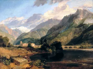 Bonneville, Savoy, with Mont Blanc by Joseph Mallord William Turner - Oil Painting Reproduction