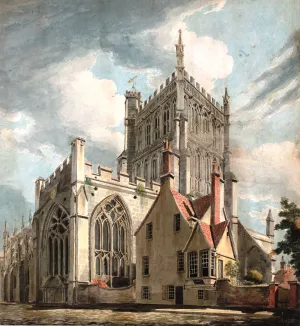 Bristol Cathedral from College Green painting by Joseph Mallord William Turner