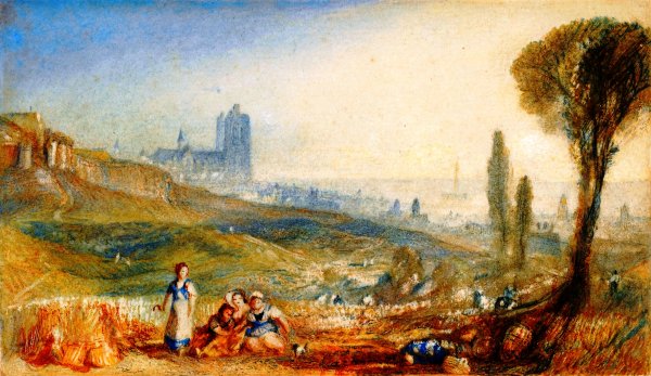 Brussels, A Distant View by Joseph Mallord William Turner - Hand-Painted Oil Painting Reproduction
