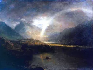 Buttermere Lake, with Part of Cromackwater, Cumberland, a Shower by Joseph Mallord William Turner Oil Painting