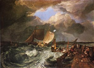Calais Pier, with French Poissards sic Preparing for Sea by Joseph Mallord William Turner Oil Painting