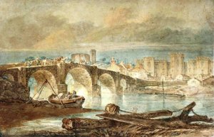 Cardiff Bridge and Castle by Joseph Mallord William Turner Oil Painting