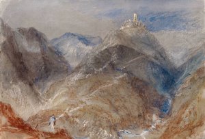 Castle on Height near Geneva by Joseph Mallord William Turner Oil Painting