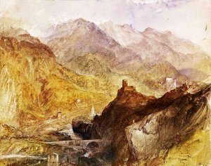Chatel Argent, in the Val d'Aosta, Near Villeneuve by Joseph Mallord William Turner Oil Painting