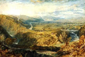 Crook of Lune, Looking Towards Hornby Castle by Joseph Mallord William Turner - Oil Painting Reproduction