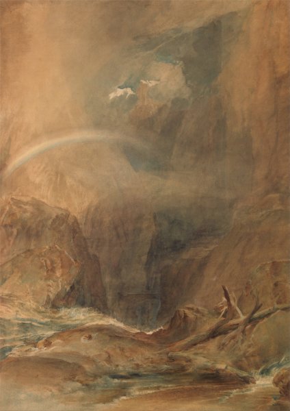 Devil's Bridge, Saint Gotthard's Pass  by Joseph Mallord William Turner - Hand-Painted Oil Painting Reproduction