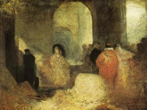 Dinner in a Great Room with Figures in Costume by Joseph Mallord William Turner Oil Painting