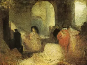 Dinner in a Great Room with Figures in Costume Oil painting by Joseph Mallord William Turner