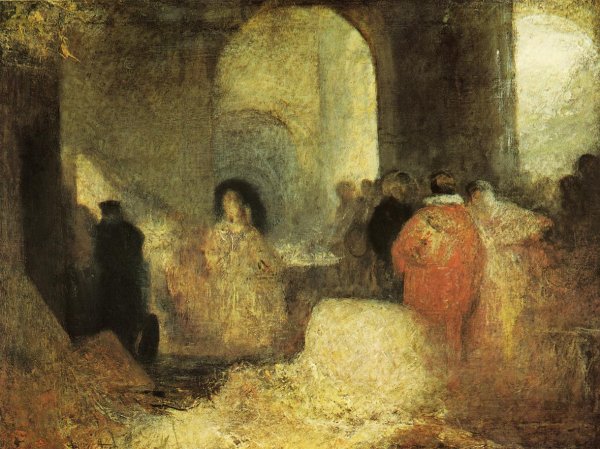 Dinner in a Great Room with Figures in Costume by Joseph Mallord William Turner - Hand-Painted Oil Painting Reproduction