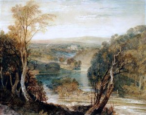 Distant View of Barden Tower on the River Wharfe by Joseph Mallord William Turner Oil Painting