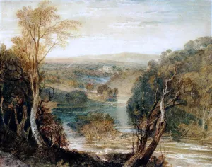 Distant View of Barden Tower on the River Wharfe painting by Joseph Mallord William Turner