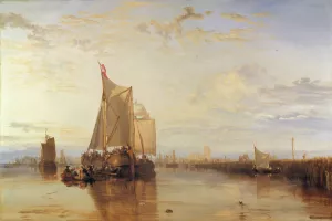 Dort or Dordrecht- The Dort Packet-Boat from Rotterdam Becalmed Oil painting by Joseph Mallord William Turner