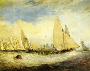 East Cowes Castle, the Seat of J. Nash, Esq.; the Regatta Beating to Windward by Joseph Mallord William Turner Oil Painting