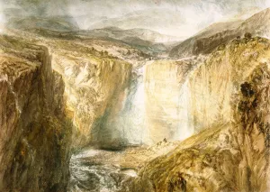 Fall of the Tees, Yorkshire by Joseph Mallord William Turner - Oil Painting Reproduction