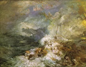 Fire at Sea Oil painting by Joseph Mallord William Turner